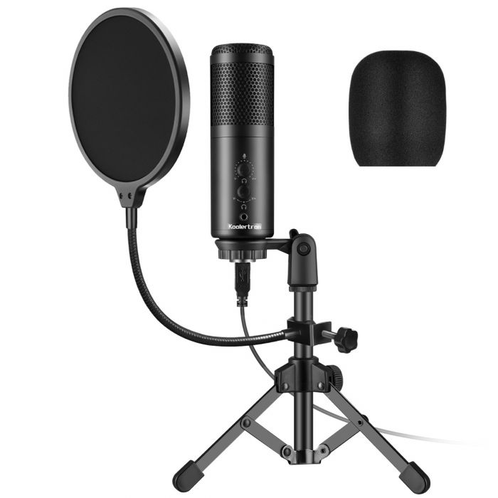 Microphone USB RVB à condensateur pour podcast statique, studio