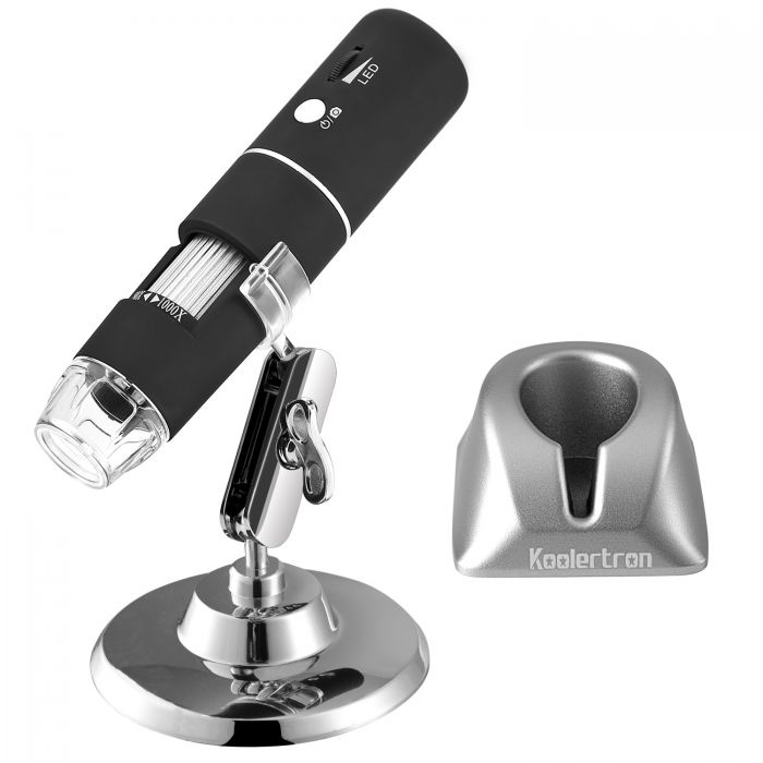 Koolertron Wireless WiFi Digital USB Microscope,Portable USB Digital  Microscope Camera with 1000x magnification HD 2MP