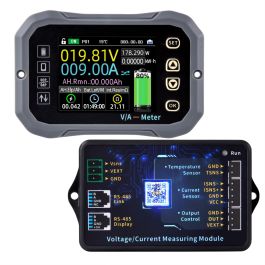 Voltmeter Coulometer Battery Monitor with Shunt 100A 0-120V 2.4inch ...